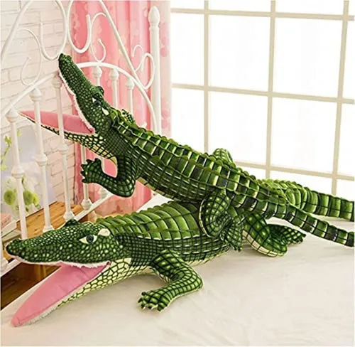 Miniatura 4 de JOSON 65 "(65.0 in de largo de gran tamaño de peluche feroz animal de peluche cocodrilo simulación cocodrilo