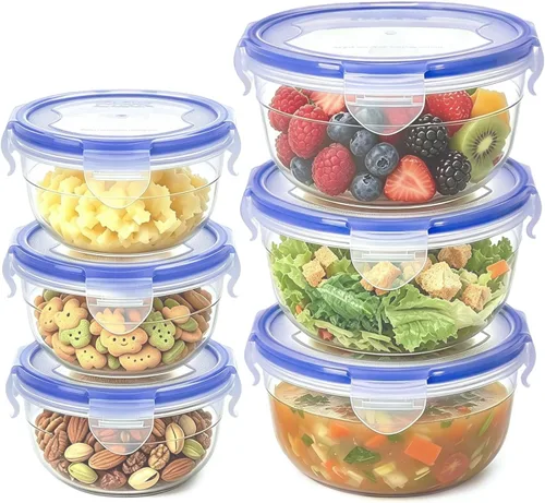 Miniatura 21 de KIGI Pequeño recipiente de plástico para almacenamiento de alimentos para aperitivos, almuerzo y preparación de comidas, sin BPA, tapas herméticas
