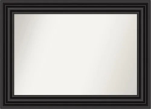 Miniatura 128 de Amanti Art Espejo personalizado, espejo de baño negro puente, espejo de pared o espejo de tocador de baño sobre el fregadero (26 x 26 pulgadas)