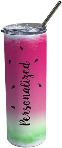 Miniatura 21 de Come On Babe Let's Go Party – Personalizar con nombre – Vaso de viaje de acero inoxidable blanco de 20 onzas con popote – Aislamiento al vacío