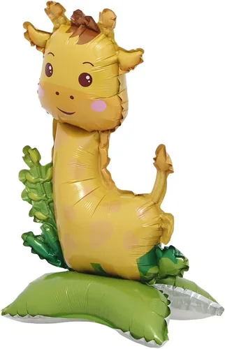 Miniatura 4 de Globos de animales 3D con soporte propio Zorro Koala León Elefante Panda Vaca Conejo dinosaurio Triceratops Estegosaurio - Globos de aluminio
