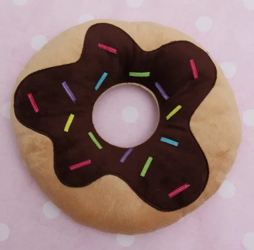 Miniatura 6 de Snuggle Stuffs Sprinkles Donut - Almohada de felpa de 14 pulgadas (chocolate)