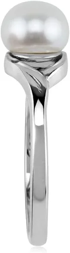 Miniatura 3 de Silvershake Anillo solitario de plata de ley 925 con perlas cultivadas en agua dulce