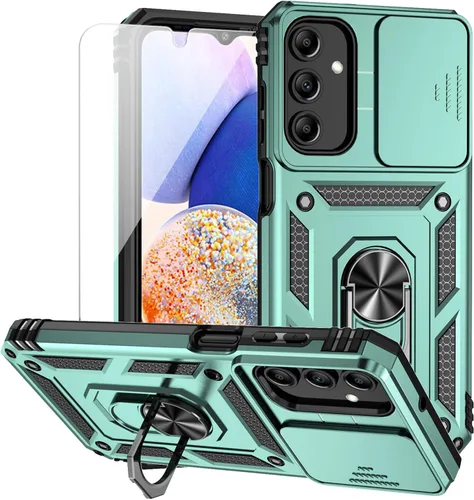 Miniatura 12 de Funda para Samsung Galaxy A15 5G con cubierta para lente de cámara, protector de pantalla HD, doble capa de grado militar, probada contra caídas