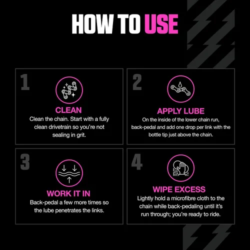 Miniatura 5 de Muc-Off Dry Chain Lubricante de 1.7 fl oz - Lubricante biodegradable para cadena de bicicleta, adecuado para todo tipo de bicicletas, formulado