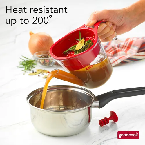 Miniatura 4 de GoodCook Separador de grasa diario para cocinar, separador resistente al calor de 2 tazas con boquilla de vertido, separador de grasa de liberación