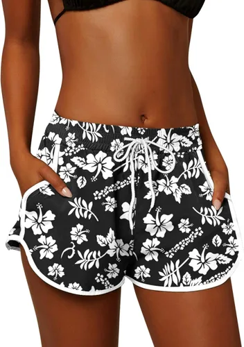 Miniatura 3 de For G and PL - Pantalones cortos de playa con bolsillos para mujeres
