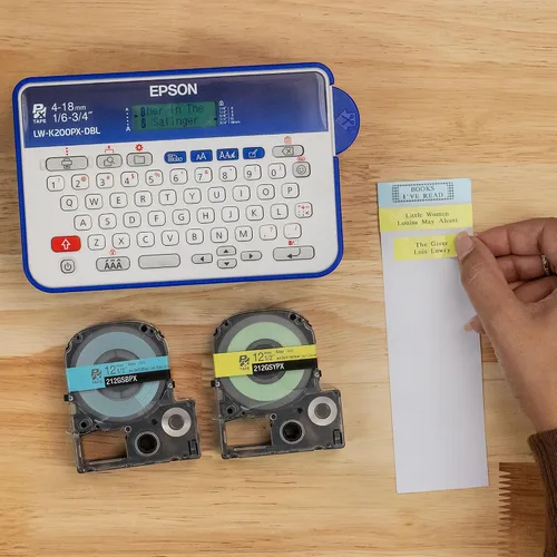 Miniatura 3 de LABELWORKS Epson LW-K200PX-DBL Etiquetadora Portátil con Teclado QWERTY para Hogar y Pasatiempos - Manualidades, Organizar y Personalizar - Azul