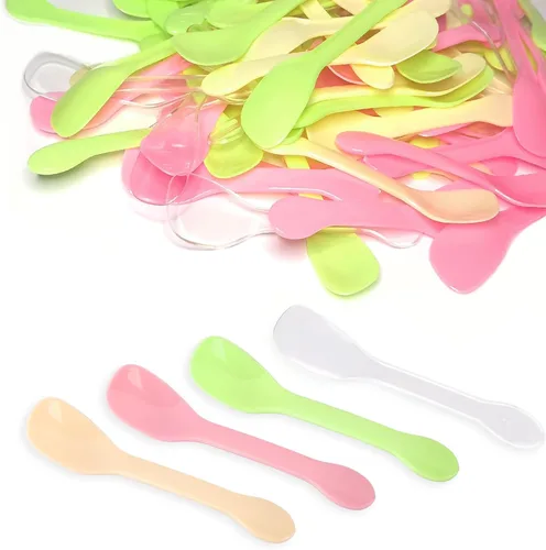 Miniatura 8 de 400 cucharas de postre desechables para degustación, mini cucharas de plástico para muestras de helado para tazas de postre en miniatura, muestreo