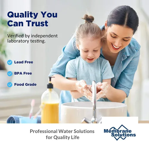 Miniatura 8 de Membrane Solutions - Paquete de 42 cartuchos de repuesto de filtro de agua para toda la casa de 10 x 2.5 pulgadas, filtros universales de sedimentos