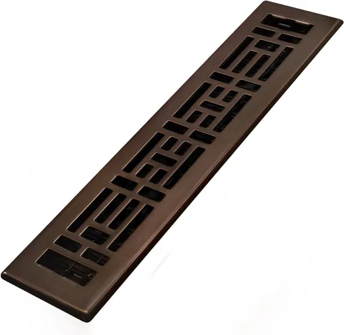 Miniatura 49 de Decor Grates Registro de suelo oriental AJH412-RB, 4 x 12 pulgadas, acabado de bronce frotado bronce (Rubbed Bronze Finish)