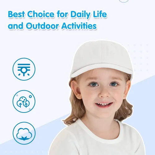 Miniatura 111 de Peecabe Gorra de béisbol para niños pequeños, unisex, de algodón, ajustable, para bebés, niños, gorra de béisbol para niñas de 1 a 5 años