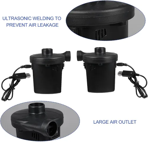 Miniatura 4 de Sosoport Bomba de aire eléctrica portátil recargable por USB, inflador compacto para flotadores de piscina, colchones de aire, inflado rápido