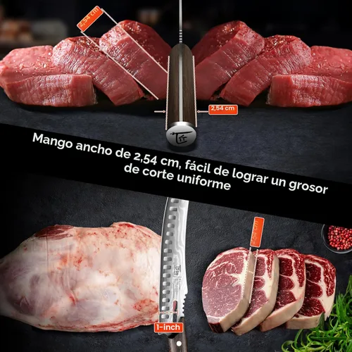 Miniatura 2 de SYOKAMI - Juego de cuchillos de carnicero, 3 piezas de cuchillos de cocina para cortar, juego de cuchillos de chef y de carnicero, juego