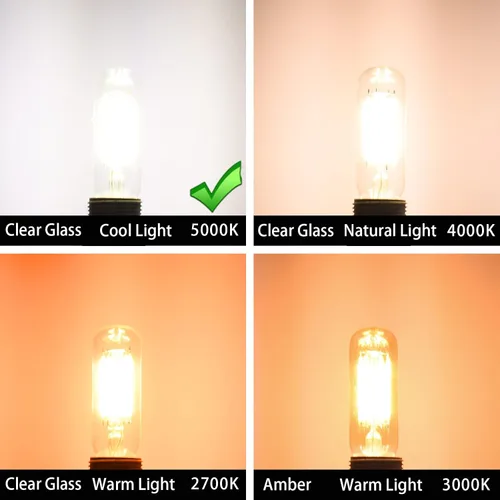 Miniatura 8 de CREATE BRIGHT Bombilla LED regulable E12 equivalente a 80 W, candelabro pequeño, clásico, T6 T25, bombillas para ventilador de techo, luz diurna