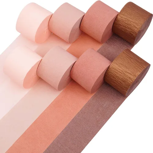 Miniatura 15 de 12 rollos de serpentinas de arcoíris únicos, paquete de 12 rollos de papel crepé arcoíris únicos de 984 pies para decoraciones de fiestas, Multicolor