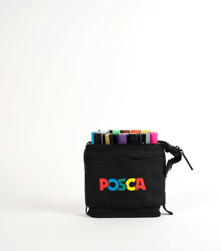 Miniatura 3 de Posca Exclusivo juego de 16 marcadores de pintura 5M con estuche de transporte, ideal para niños y adultos, marcadores de arte acrílico