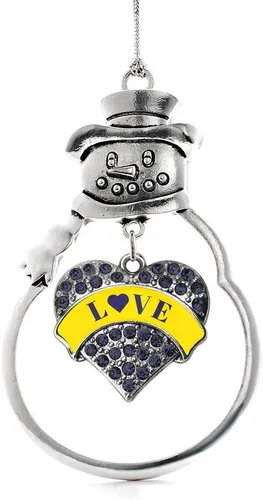Miniatura 137 de Inspired Silver - Big Sis - Adorno de Navidad plateado - Adorno de árbol de Navidad con dije de corazón con circonita cúbica - Decoración colgante