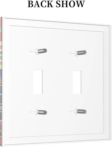 Miniatura 825 de Placa Decorativa de Pared de Granja Rústica con Cuerno de Madera para Puerta de Granero 1 Banda Duplex Cubiertas de Toma Eléctrica Soltera