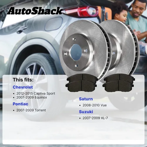 Miniatura 2 de AutoShack Rotores de freno delanteros de cerámica Reemplazo para Suzuki XL-7 2007-2009 Chevrolet Equinox 2012-2015 Captiva Sport 2008-2010 Saturn