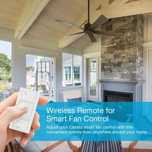 Miniatura 2 de Lutron Pico Remote para Caseta Smart Fan Control de velocidad, control de 3 botones, para uso en mesa o montaje en pared, PJ2-3BRL-WH-F01R