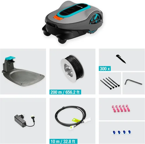 Miniatura 4 de GARDENA 15101-20 SILENO Life - Cortacésped robótico automático, con aplicación Bluetooth y cable delimitador, uno de los más silenciosos de su