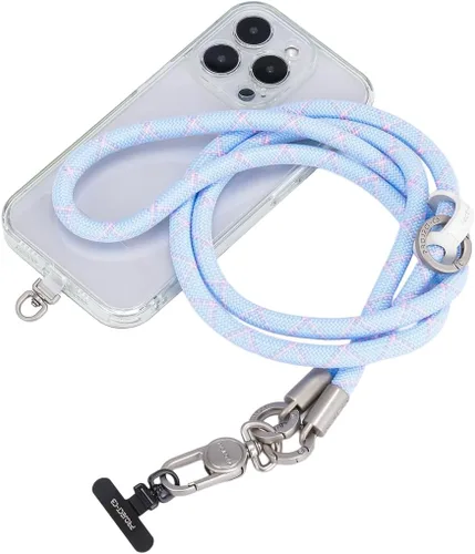 Miniatura 20 de 1 cordón para teléfono, 2 lengüetas para teléfono, cordones para teléfono celular alrededor del cuello, cordón de cuerda, correa universal ajustable
