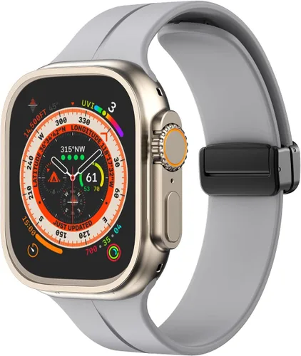 Miniatura 16 de Banda magnética compatible con Apple Watch de 38mm 40mm 41mm 42mm 44mm 45mm 46mm 49mm, mujeres y hombres, correa deportiva de silicona compatible