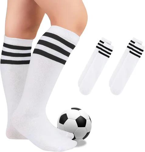 Miniatura 45 de Century Star Calcetines de fútbol de algodón para niños y jóvenes, calcetines de tubo suave, hasta la rodilla, calcetines deportivos largos