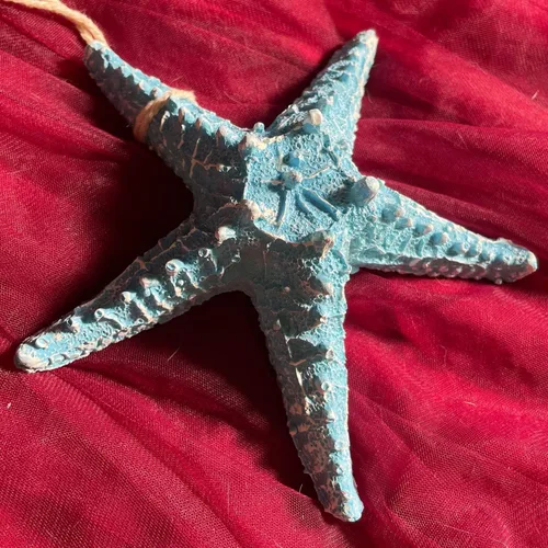 Miniatura 3 de 1 estrella de mar de resina artificial grande azul claro de 4.9 pulgadas colgante de estrella de pez estrella para manualidades, playa, lago, casa