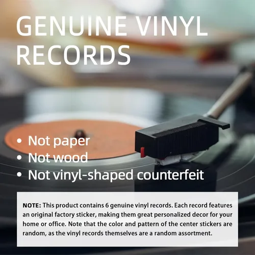 Miniatura 5 de 6 piezas de discos de vinilo reales, lote de discos de vinilo de 7 pulgadas para manualidades y decoración, decoraciones de discos de vinilo