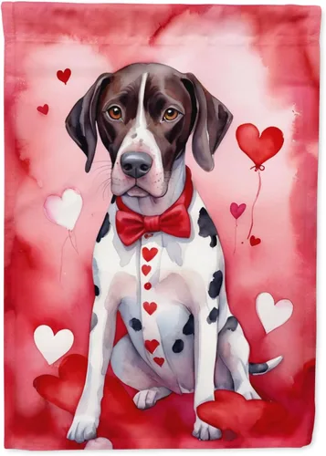 Miniatura 36 de Caroline's Treasures DAC5292CHF - Bandera de Border Collie My Valentine House para porche, grande, con manga para porche, para colgar en la pared