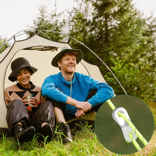 Miniatura 3 de uxcell Tensor de cuerda de guyline de aleación de aluminio, tensores ajustables para tienda de campaña para accesorios de camping, ajustadores