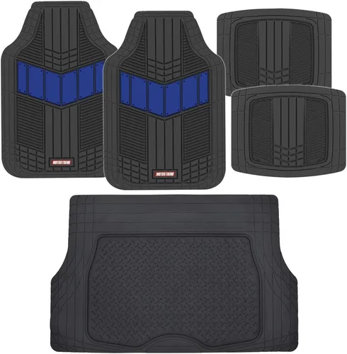 Miniatura 14 de Motor Trend FlexTough Tapetes de Piso Negros para Automóviles y Tapete de Carga Juego Completo - Tapetes de Piso Automotrices de Goma para Todo Tipo