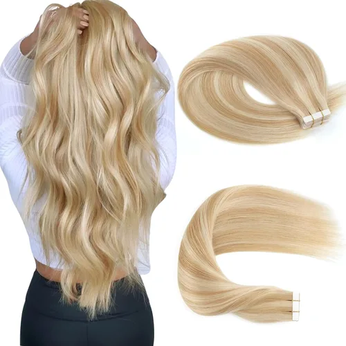 Miniatura 18 de Sassina Extensiones de Cabello Humano con Cinta Negro Azabache 12 Pulgadas 30g/paquete 20pcs Liso Sin Costuras Trama de Piel Extensiones de Cabello