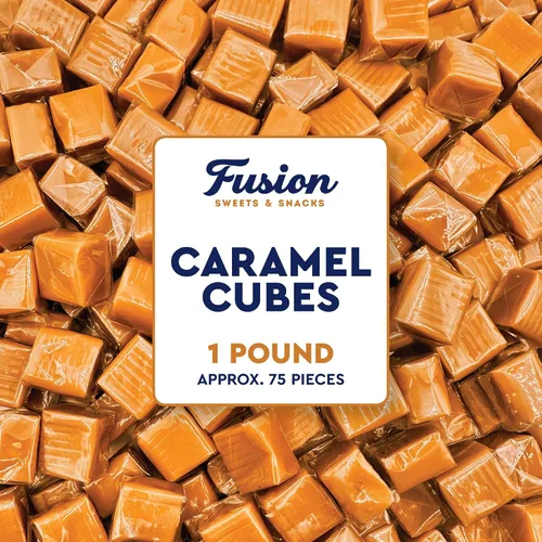 Caramelos de caramelo envueltos individualmente, bolsa a granel de 1 libra (aproximadamente 75 piezas) – Caramelo masticable clásico suave para