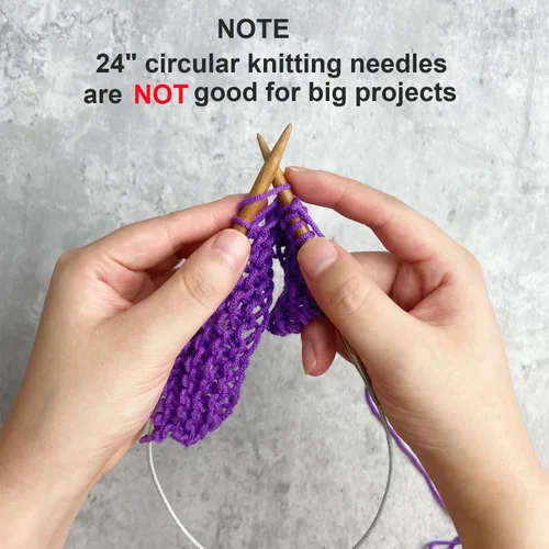 Miniatura 6 de Mdoker Aguja de tejer circular de bambú tamaño 4 24 pulgadas agujas de tejer circulares para tejer a mano DIY y cualquier proyecto de hilo de tejido