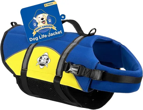 Miniatura 15 de Chaleco salvavidas para perros – Chaleco de natación para perros, ajustable, reflectante, cómodo, varios colores, patrones, chaleco de natación