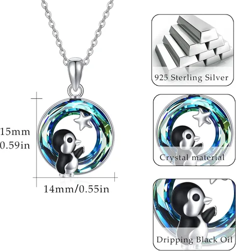 Miniatura 3 de Octopus Earrings for Women Girls Sterling Silver Octopus Pendant Necklaces Octopus Studs Earrings for Teens Hypoallergenic Cute Animal Jewelry