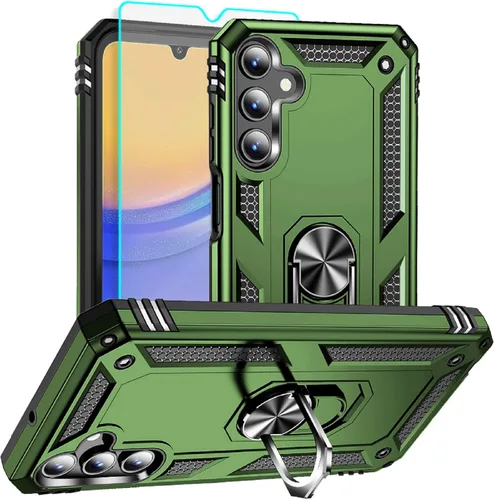 Miniatura 26 de Funda para Samsung Galaxy A12, Samsung A12 con protector de pantalla HD, [grado militar de 16 pies probada en caídas], anillo protector a prueba