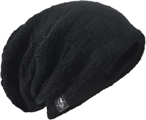 Miniatura 18 de Gorro de punto holgado con calavera de gran tamaño para hombre tipo skullcap