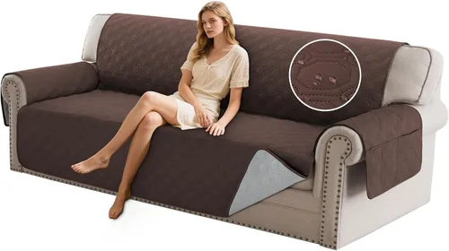 Miniatura 20 de PrinceDeco Funda para Silla y Sofá Impermeable Funda de Sillón Sofá Antideslizante Funda de Sofá Protector de Muebles con Correas Elásticas