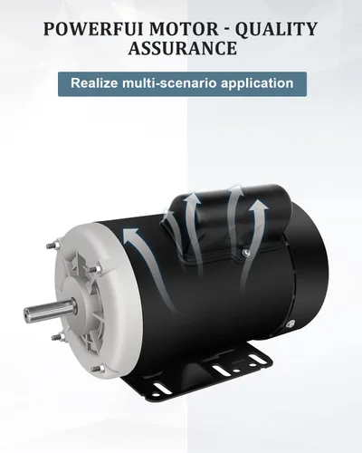 Miniatura 5 de Motor eléctrico, 1/2HP Motor de servicio agrícola, Motor monofásico 1750RPM 115/230V 56 Marco 5/8 "Diámetro del eje 60HZ 4Pole TEFC CW/CCW