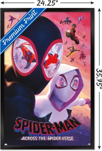 Miniatura 3 de Marvel Spider-Man: Across The Spider-Verse - Póster de pared de una hoja, 34 pulgadas de largo x 22.4 pulgadas de ancho, versión enmarcada en negro