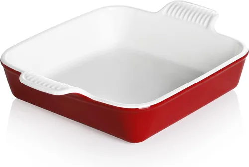 Miniatura 27 de Sweejar Plato de Cerámica para Hornear, Bandeja Rectangular Pequeña para Hornear con Asas Dobles, 20 Oz para Cocinar, Brownie, Cocina, 6.5 x 4.9 x
