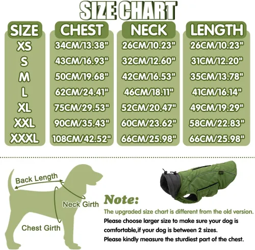 Miniatura 3 de EMUST Chaquetas de invierno para perros, abrigos de clima frío para perros, chaquetas de invierno suaves para perros medianos y grandes, chaleco