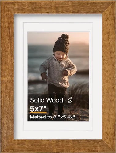 Miniatura 81 de KINLINK 3.5x5 Picture Frame, Ash Black Solid Wood Frame with Plexiglass for Table Top and Wall Mounting, Photo Frame for Horizontal or Vertical