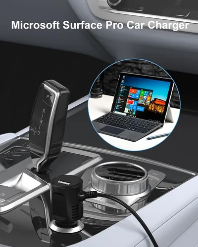 Miniatura 6 de Surface Pro Cargador de coche 15V2.58A Surface Car Adapter para Microsoft Surface Pro 3/Pro 4/Pro 5/Pro 6/Pro 7/Pro X Tablet, Surface Book, Surface