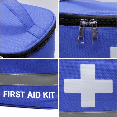 Miniatura 5 de Faylapa Bolsa vacía de primeros auxilios, 10.2 x 5.5 x 5.5 pulgadas, bolsa portátil de almacenamiento médico de primeros auxilios para exteriores