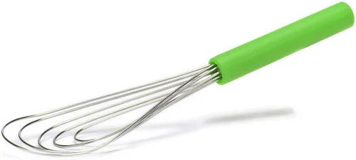Miniatura 3 de Batidor Plano Mango de Silicona Antideslizante 10" - Batidor de 5 Alambres con 10 Cabezales para Cocina de Cocina por Jell-Cell (Verde)
